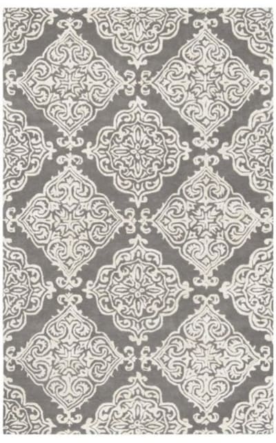 Glamour Glm568d Dark Grey - Ivory Area Rug