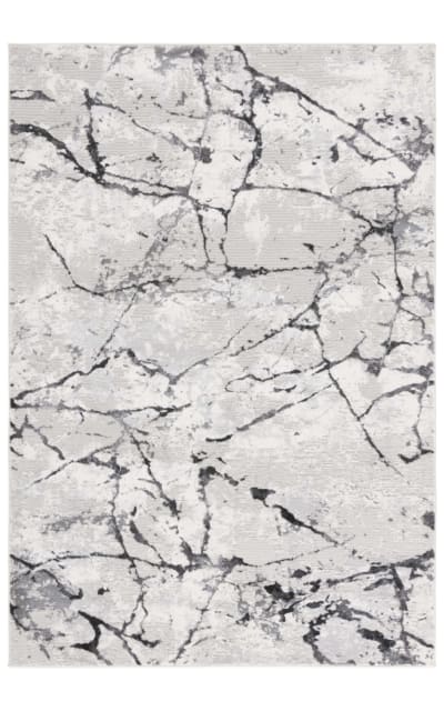 Hanna HAN116F Grey - Ivory Dark Grey Area Rug