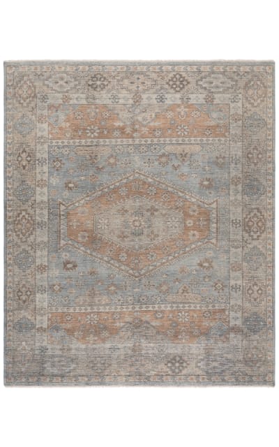 Izmir IZM202M Blue - Rust Area Rug