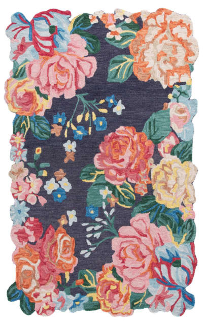 Jardin JAR175N Navy - Pink Area Rug