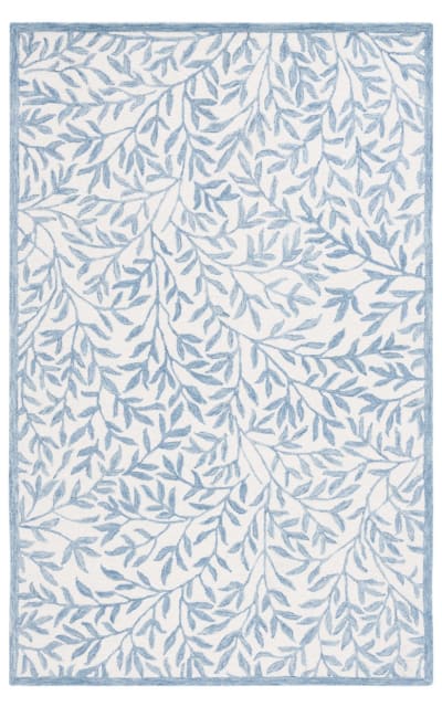 Jardin Jar753L Ivory - Blue Area Rug