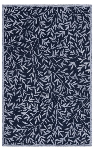 Jardin Jar753N Navy - Ivory Area Rug