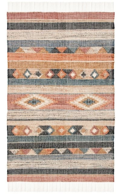 Kilim Klm177m Blue - Rust Area Rug