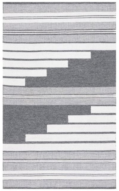 Kilim Klm448h Ivory - Dark Grey Area Rug