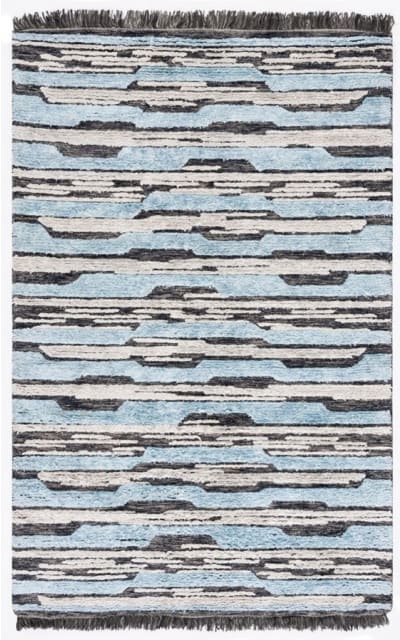 Kenya Kny558h Charcoal - Blue Area Rug