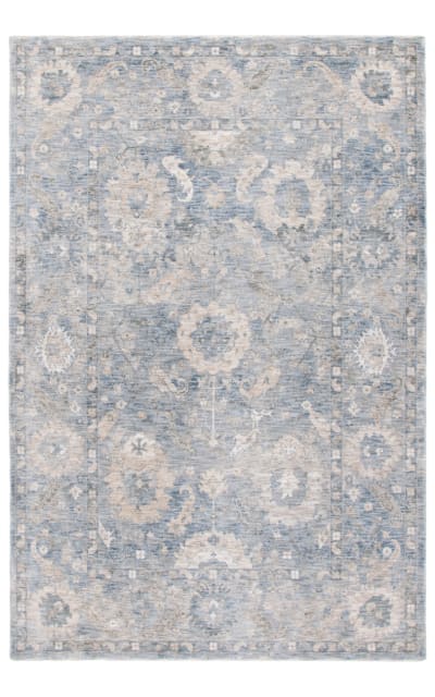 Flora LRL1851M Blue - Ivory Beige Area Rug
