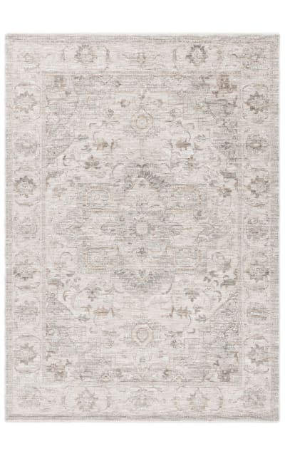 Flora LRL1853B Beige - Ivory Grey Area Rug