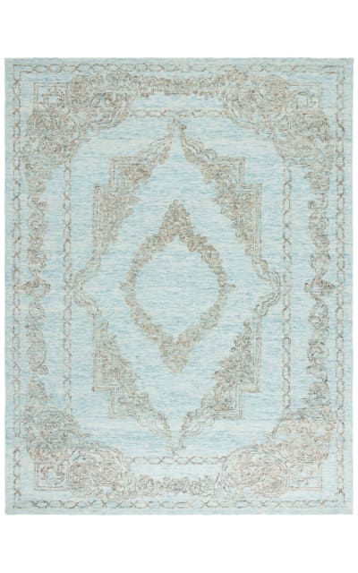 Metro MET575L Light Blue - Green Area Rug