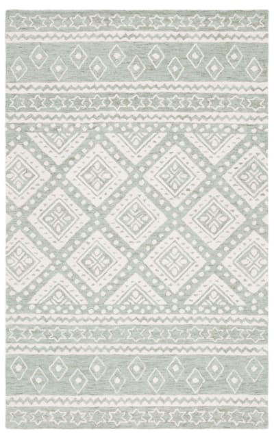 Micro-Loop MLP501W Sage - Ivory Area Rug