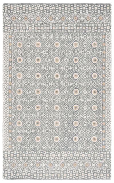 Micro-Loop MLP801G Silver - Ivory Area Rug