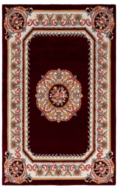 Naples NA901Q Red - Ivory Area Rug