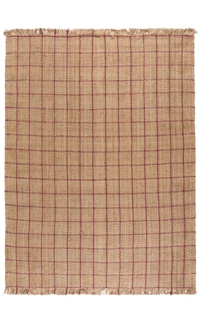 Natural Fiber NF602S Natural - Wine Area Rug