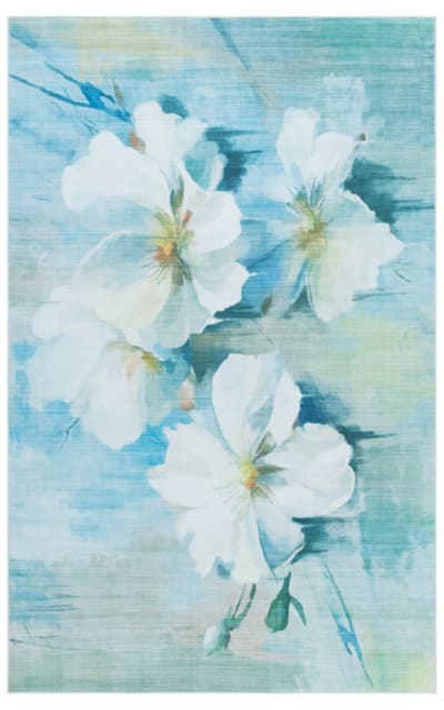 Tacoma TAC851L Light Blue - Ivory Area Rug