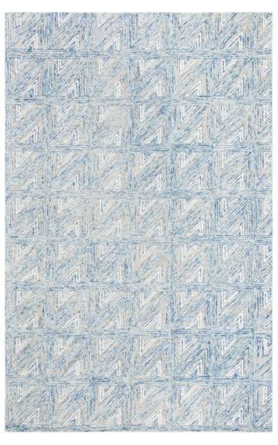 Abstract ABT653M Blue - Beige Area Rug