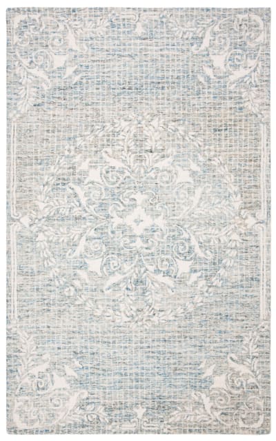 Abstract ABT762J Light Blue Area Rug