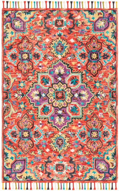 Aspen APN118Q Red - Gold Area Rug