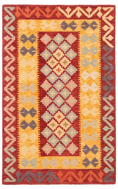 Aspen APN403Q Red - Gold Area Rug