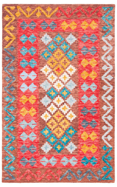 Aspen APN403T Brown - Red Area Rug