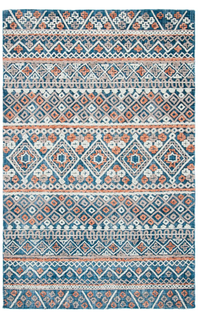 Aspen APN530M Blue - Orange Area Rug