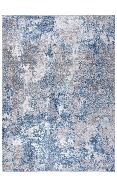 Aston ASN710N Navy - Grey Area Rug
