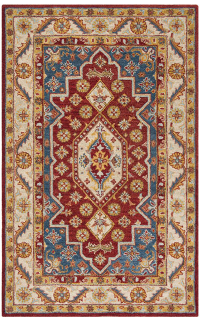Antiquity AT503Q Red - Blue Area Rug