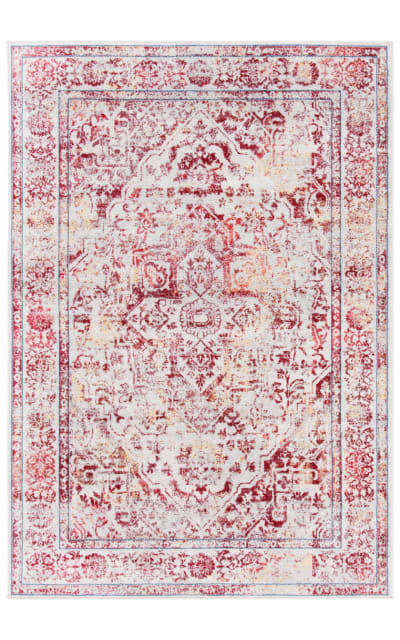 Brentwood BNT832C Ivory - Red Area Rug