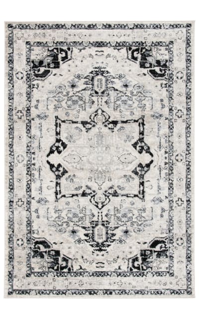 Brentwood BNT852A Ivory - Black Area Rug