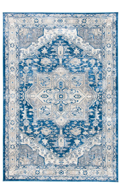 Brentwood BNT852N Navy - Grey Area Rug