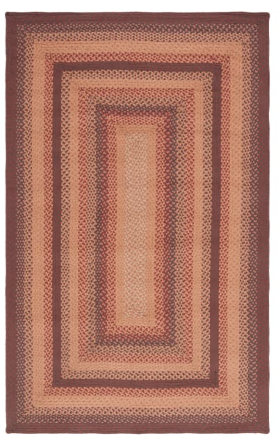 Braided BRD651P Orange - Rust Area Rug