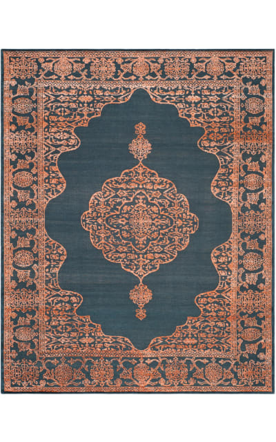 Safavieh Chester CHS546C Navy - Rust Area Rug