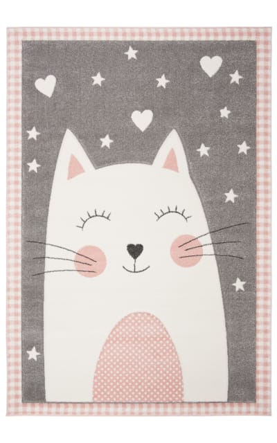 Carousel Kids CRK134P Pink - Grey Area Rug
