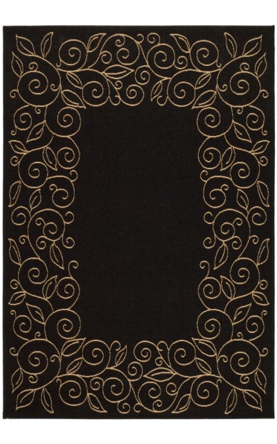 Courtyard CY5139D Black - Beige Area Rug