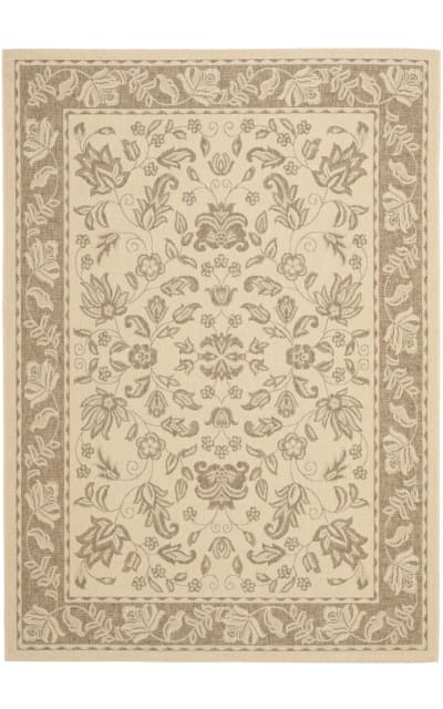 Safavieh Courtyard CY6555-12 Creme - Brown Area Rug