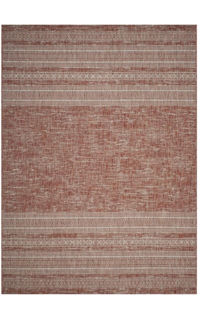 Courtyard CY8061-36521 Rust - Light Grey Area Rug