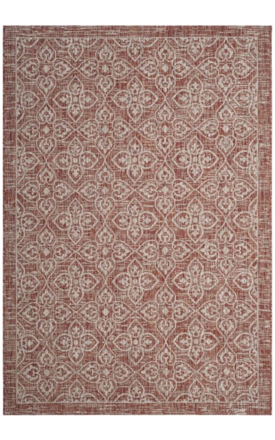 Courtyard CY8066-36521 Rust - Light Grey Area Rug