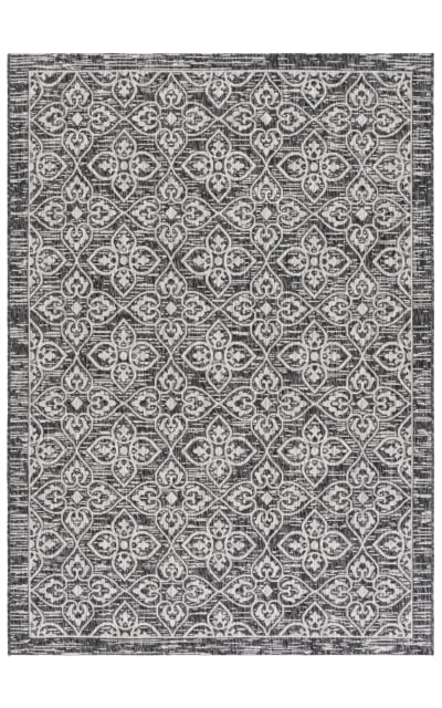 Courtyard CY8066-37621 Black - Light Grey Area Rug