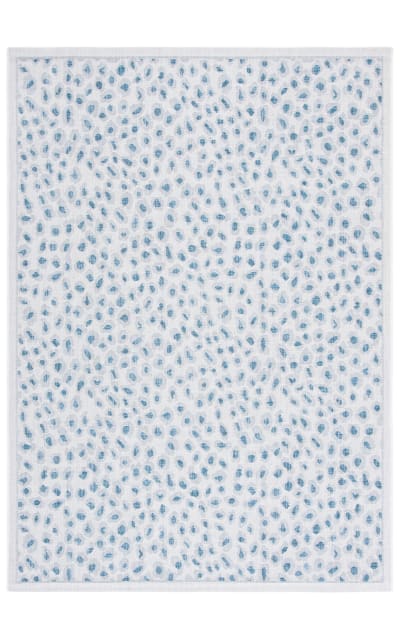 Courtyard CY8104-53412 Ivory - Blue Area Rug