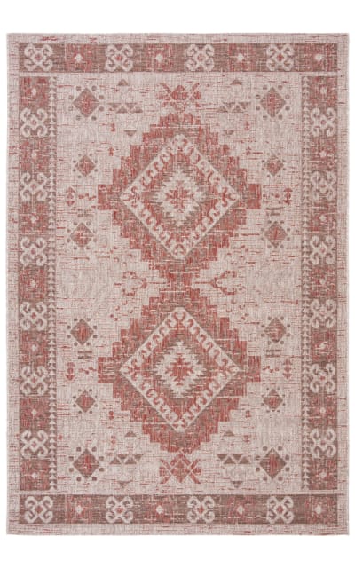 Courtyard CY8546-36512 Beige - Red Area Rug