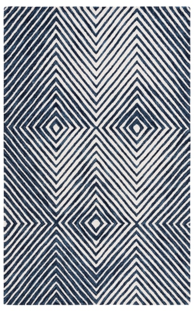 Safavieh Ebony EBN150N Navy - Ivory Area Rug