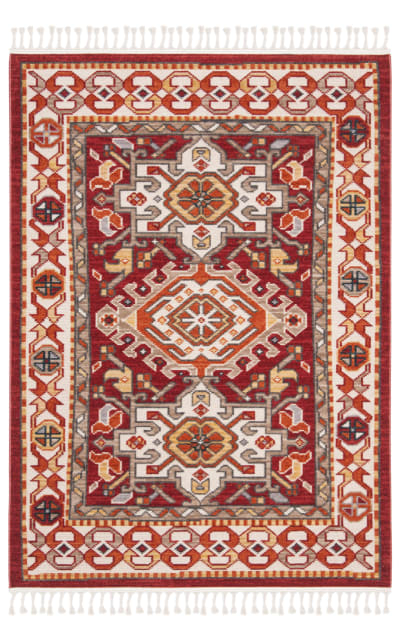 Safavieh Farmhouse FMH825A Ivory - Red Area Rug