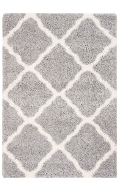 Fontana Shag FNT821G Grey - Cream Area Rug