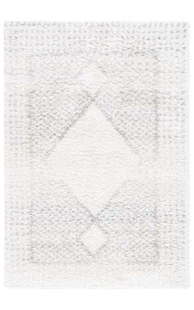 Fontana Shag FNT827A Ivory - Grey Area Rug