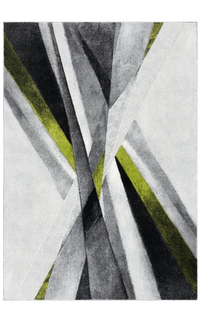 Hollywood HLW710Y Grey - Green Area Rug