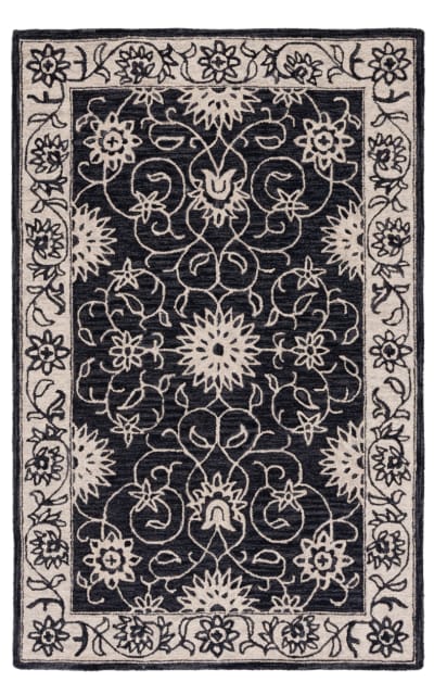 Jardin JAR601Z Black - Ivory Area Rug