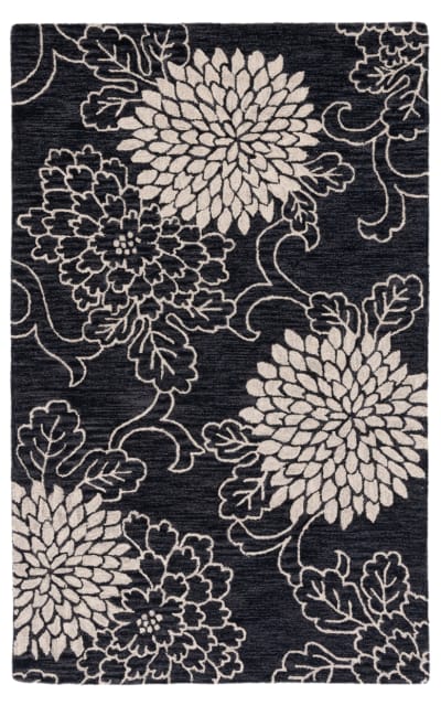 Jardin JAR602Z Black - Ivory Area Rug