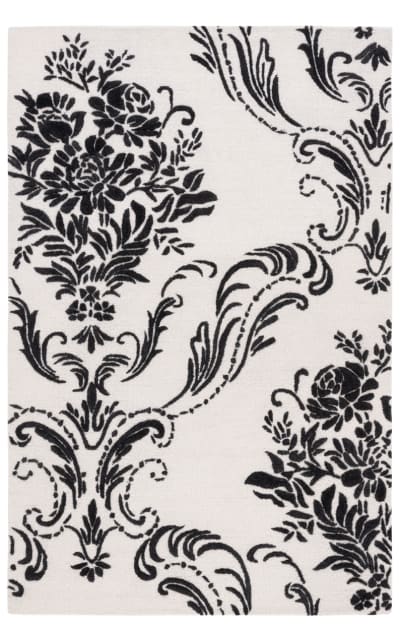 Jardin JAR732Z Ivory - Black Area Rug