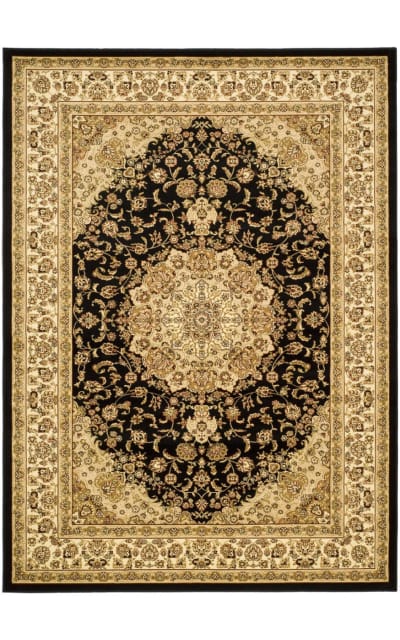 Lyndhurst Lnh222A Black - Ivory Area Rug