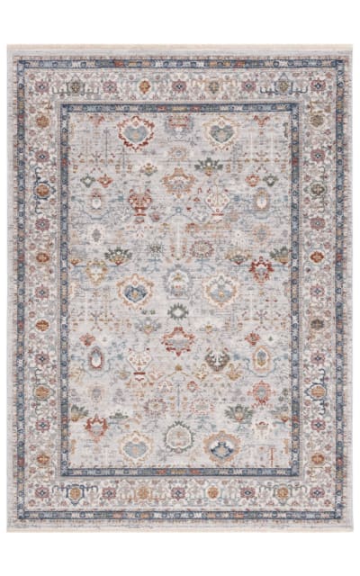 Lauren Ralph Lauren Lrl1400F Light Grey - Blue Rust | Rug Studio