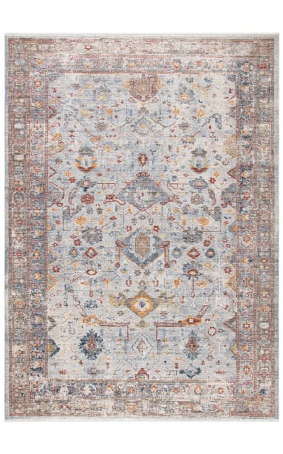Lauren Ralph Lauren Zahra Lrl1450F Light Grey - Rust | Rug Studio