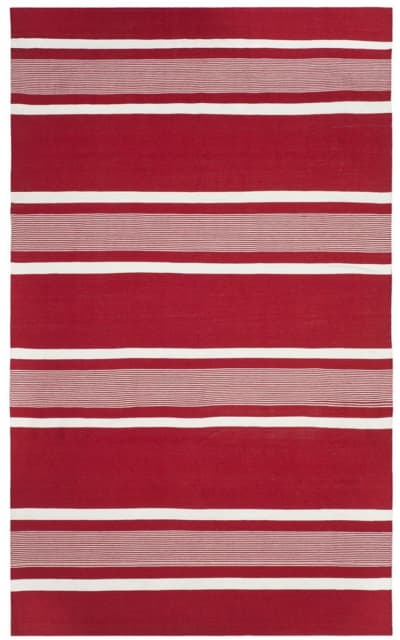 Hanover Stripe Lrl2461D Red Area Rug